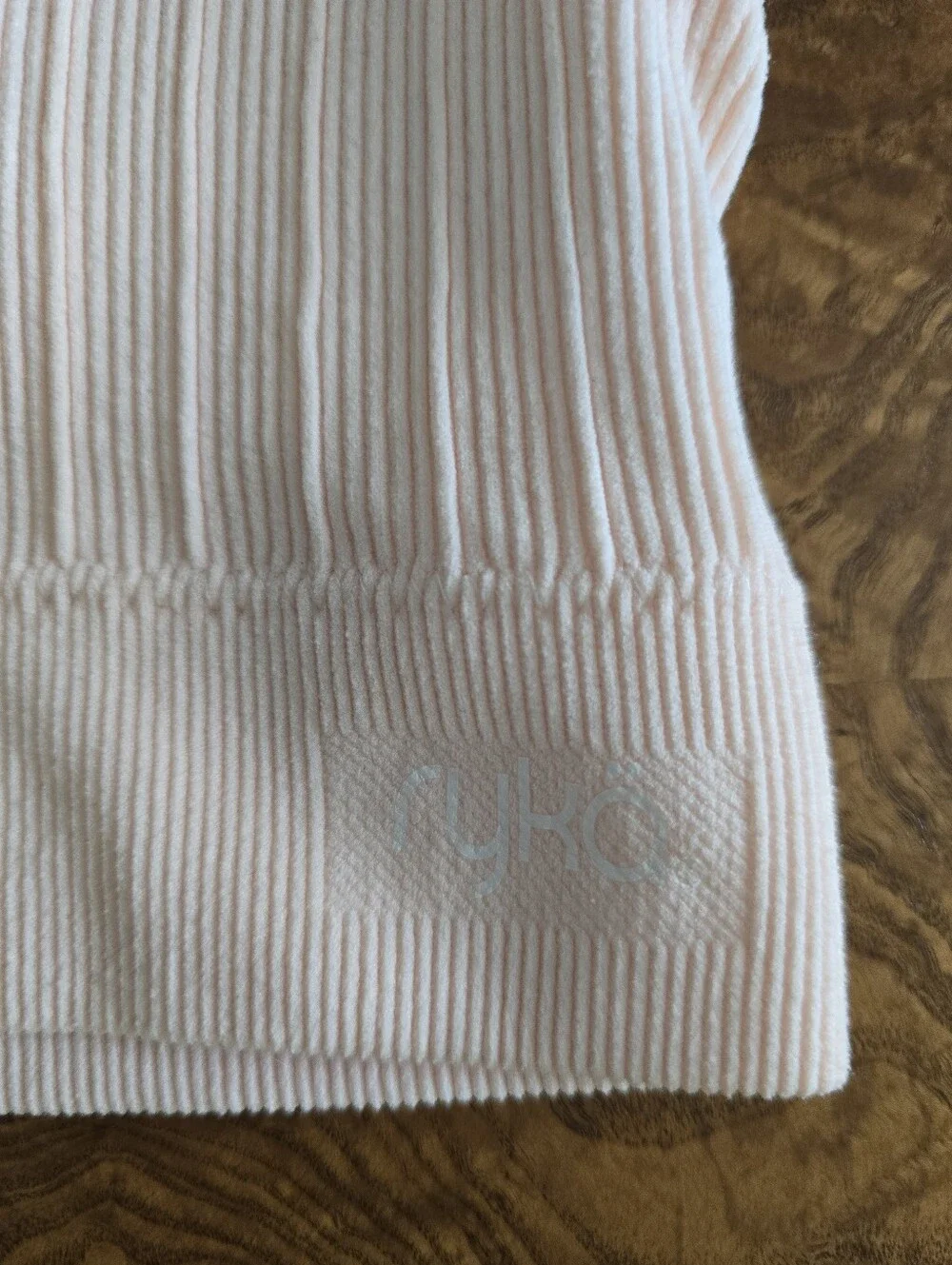 Ryka Seamless Ribbed Sports Bra Light Pink Womens Size M